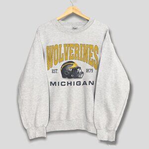 Vintage University of Michigan Wolverines Football Sweatshirt, Retro NCAA Shirt